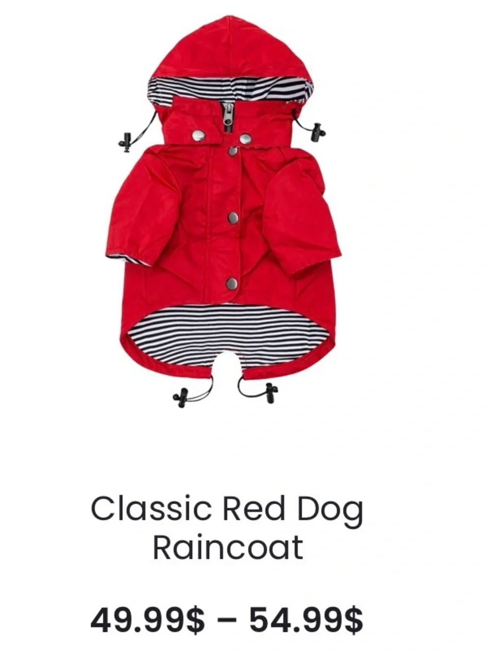 New Ellie Dog Raincoat - preppy, waterproof.